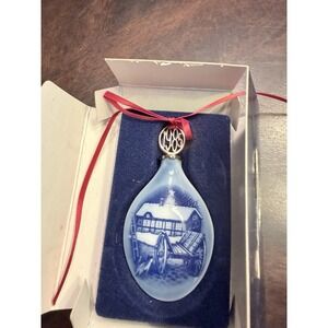Bing & Grondahl Porcelain Christmas Drop Ornament 1985 boxes